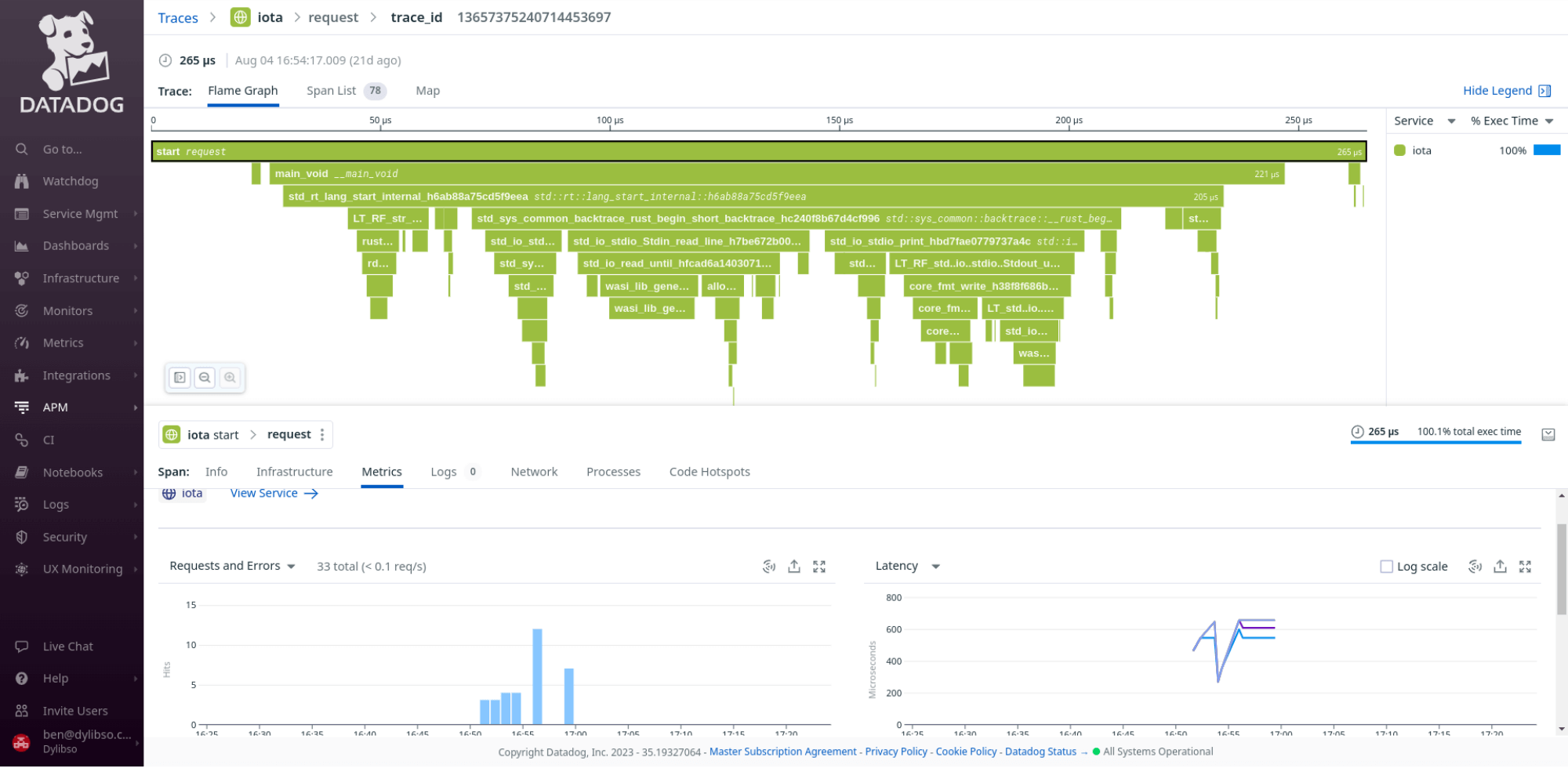 Observability in Datadog from WebAssembly