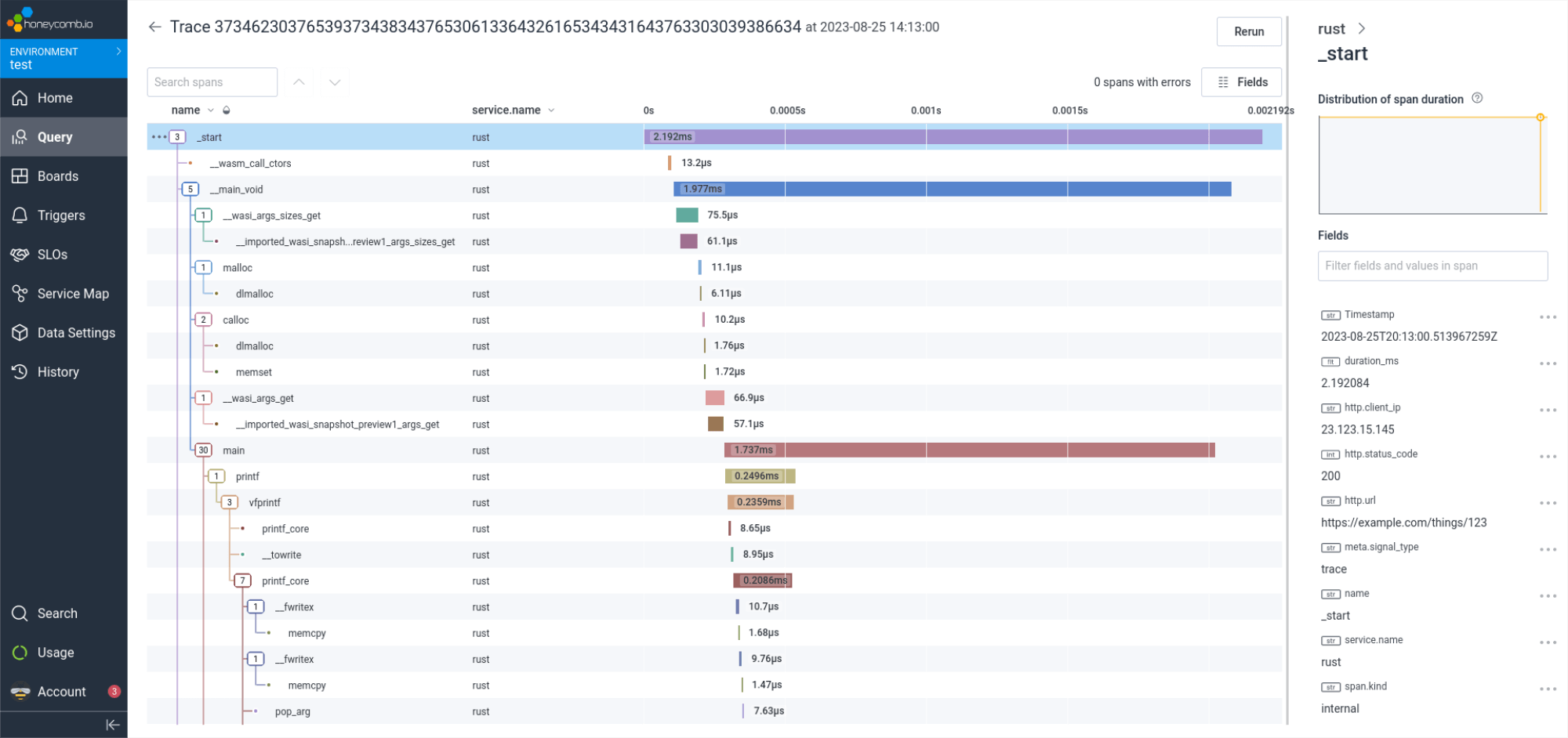 Observability in Honeycomb from WebAssembly